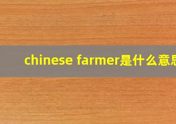 chinese farmer是什么意思